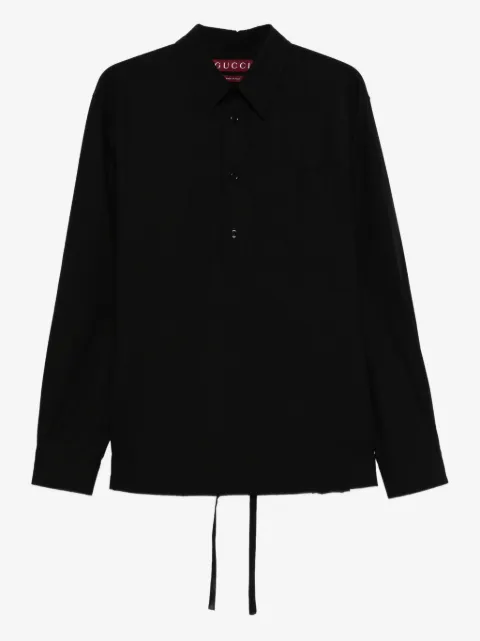 Gucci button-fastening drawstring shirt