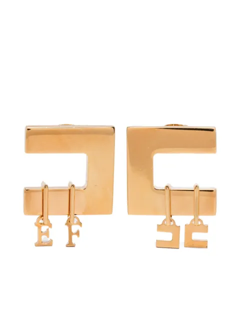 Elisabetta Franchi square-frame earrings