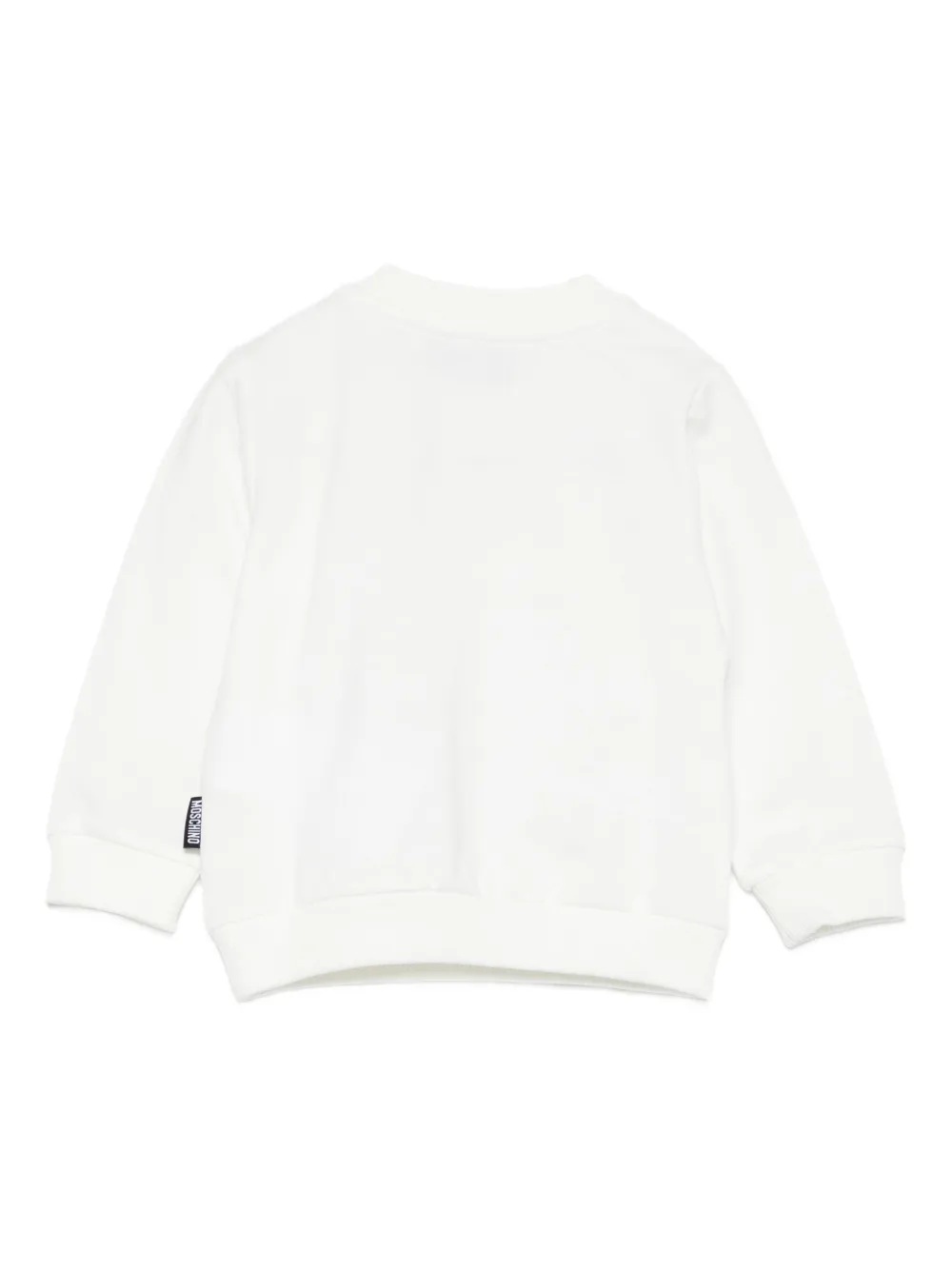 Moschino Kids teddy-embroidered sweatshirt Wit