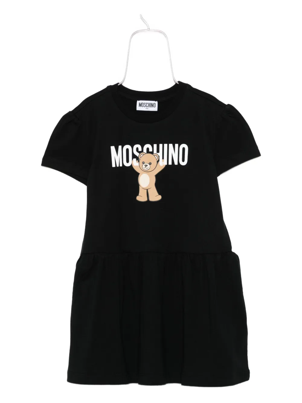 Moschino Kids teddy-print mini dress Zwart