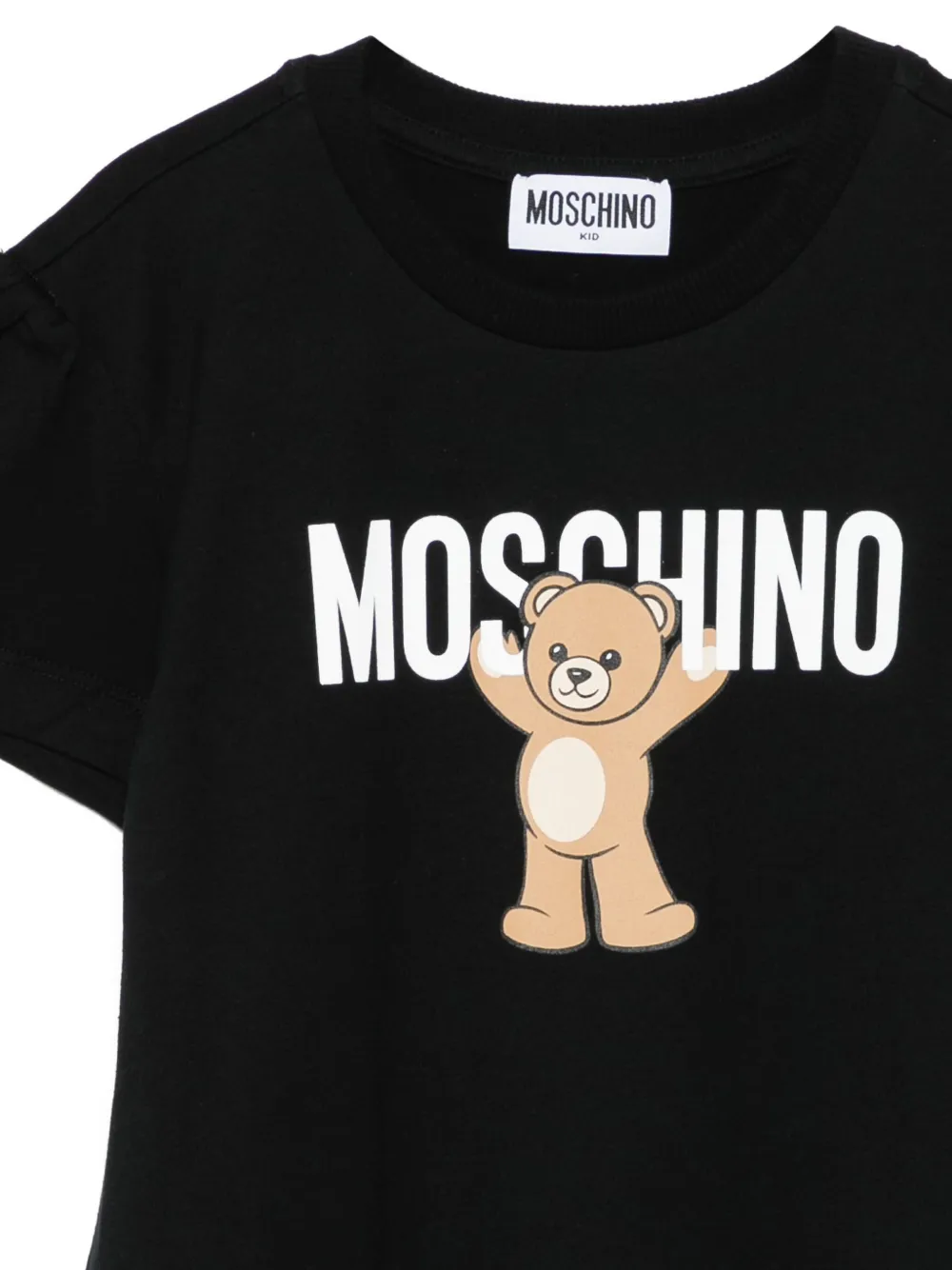 Moschino Kids teddy-print mini dress Zwart