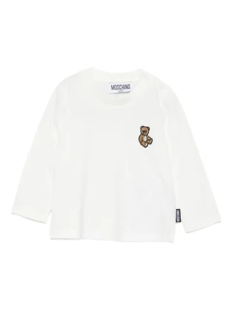 Moschino Kids teddy-embroidered long-sleeve T-shirt