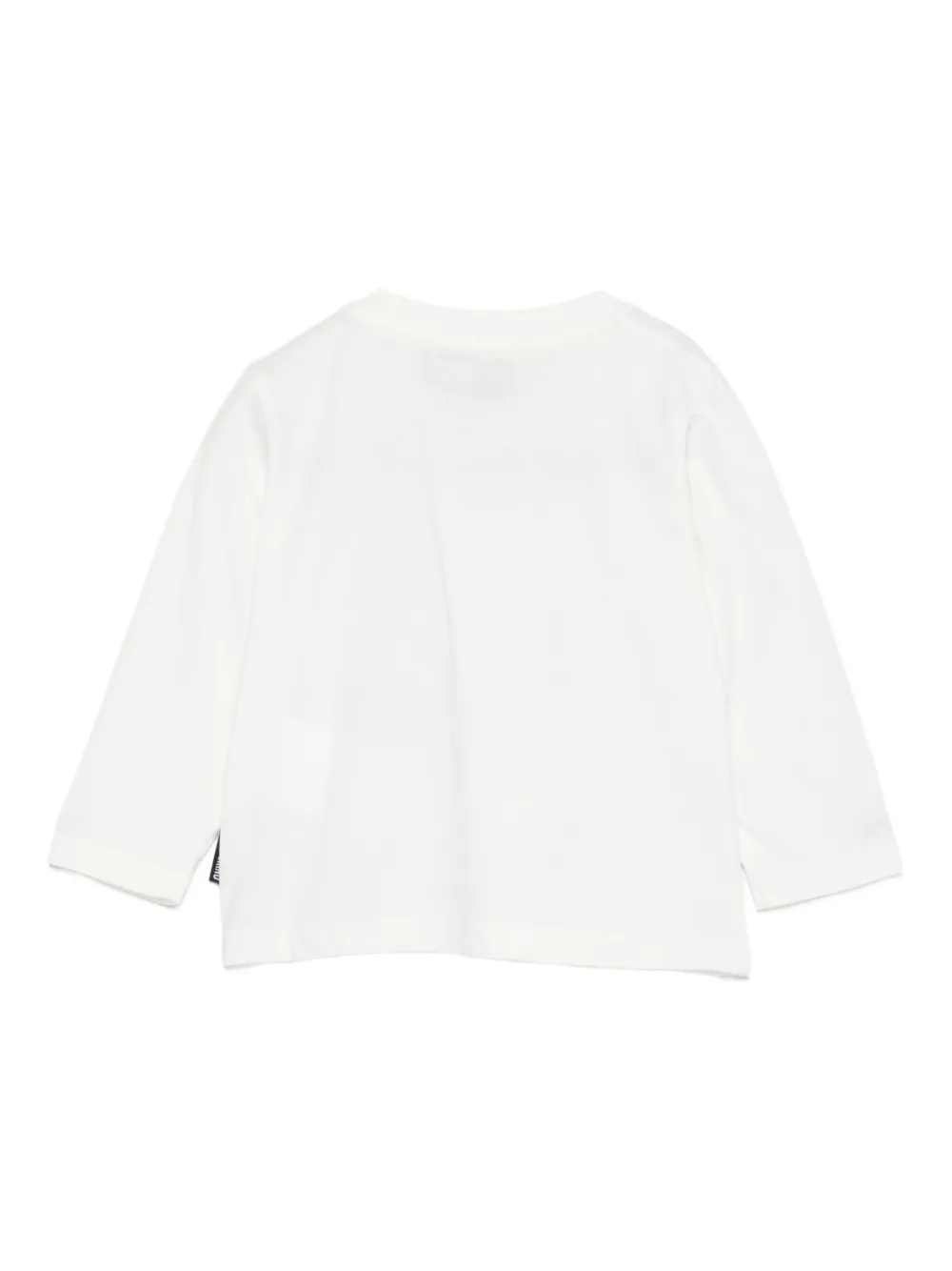 Moschino Kids teddy-embroidered long-sleeve T-shirt Wit