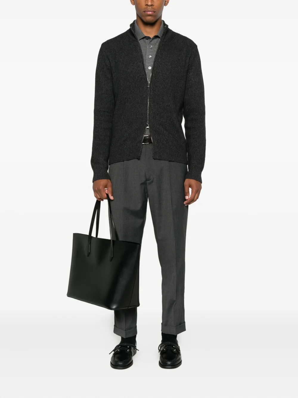 TOM FORD Poloshirt met lange mouwen Grijs