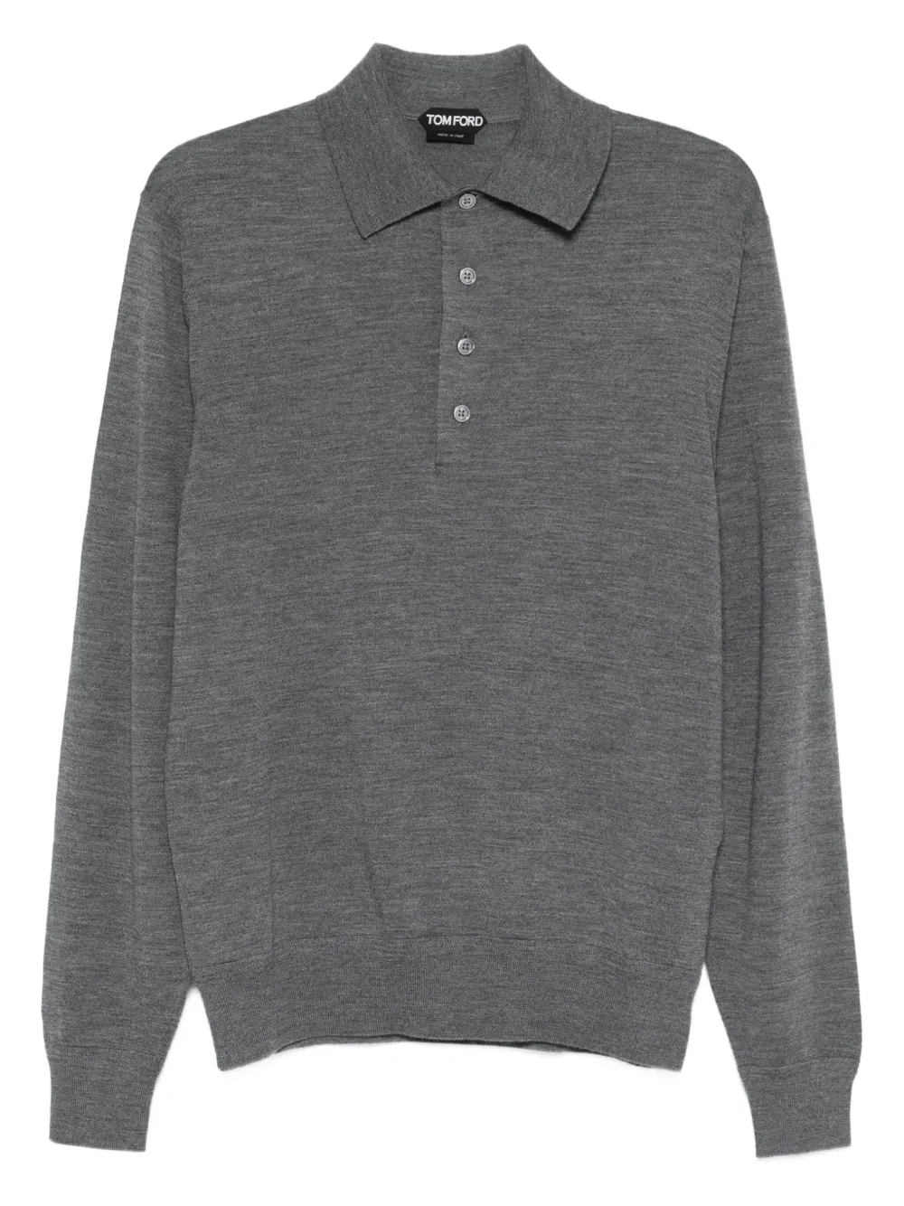 TOM FORD Poloshirt met lange mouwen Grijs