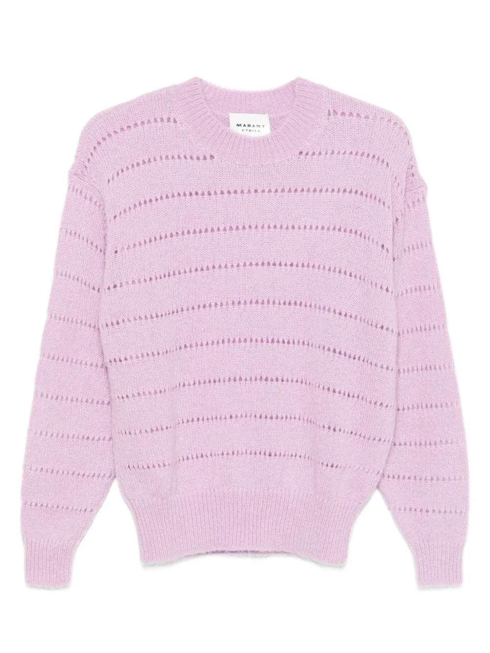 MARANT ÉTOILE striped perforated-detail sweater | Pink | Image 1