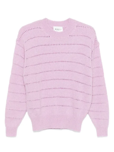 MARANT ÉTOILE striped perforated-detail sweater