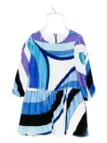 PUCCI Junior geometric-print velvet dress - Blue