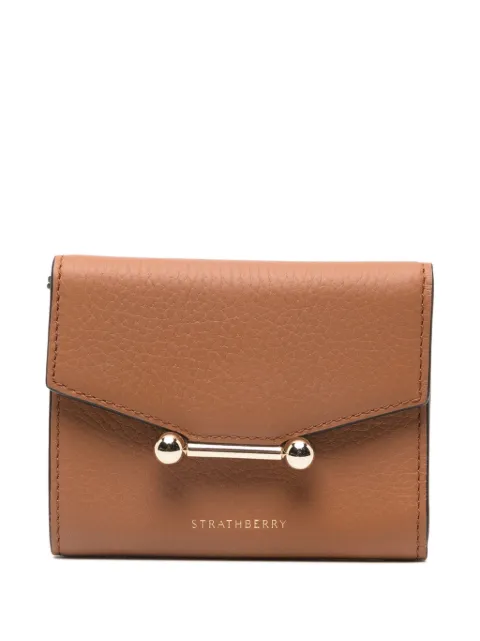 Strathberry Mosaic bar-detail leather wallet