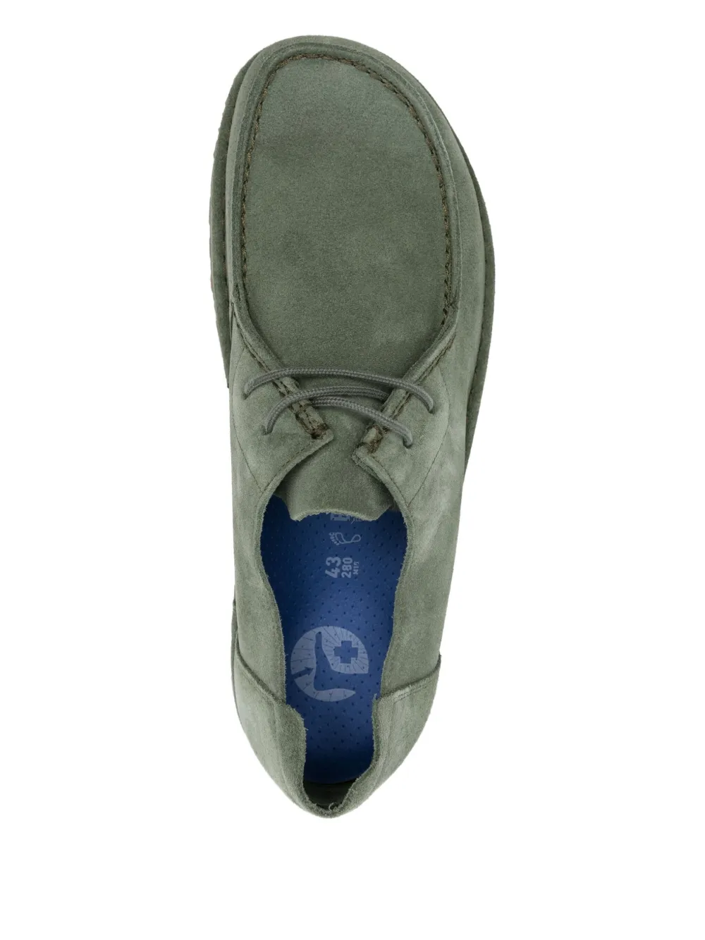Birkenstock suede leather lace-up boat shoes Green