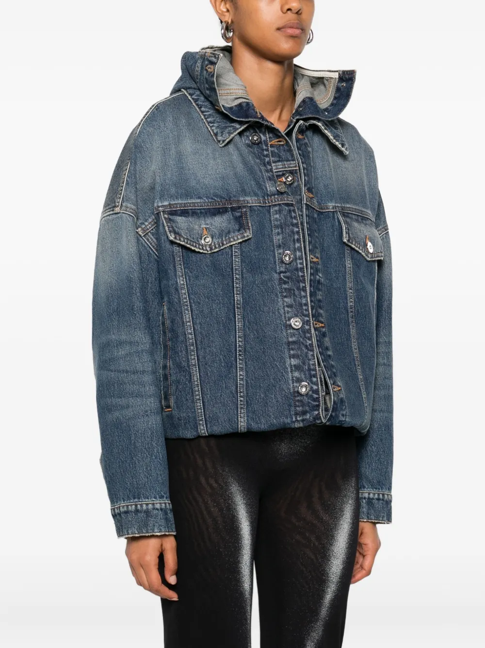 Jean Paul Gaultier cotton denim jacket Blauw