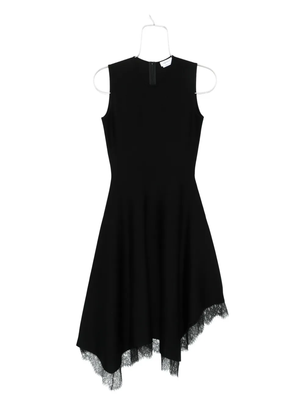 Alexander McQueen lace-trimmed sleeveless dress Zwart