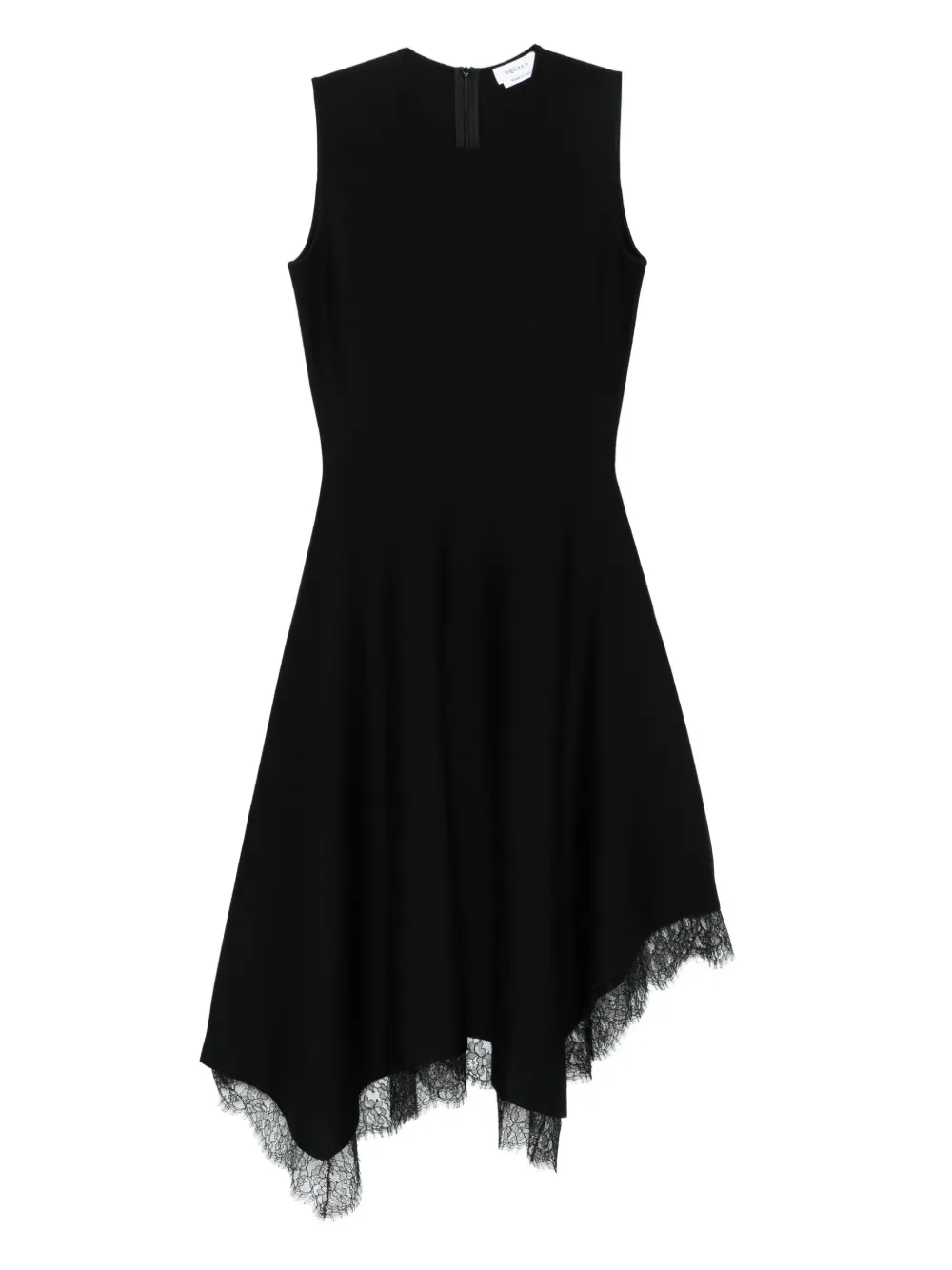 Alexander McQueen lace-trimmed sleeveless dress Zwart