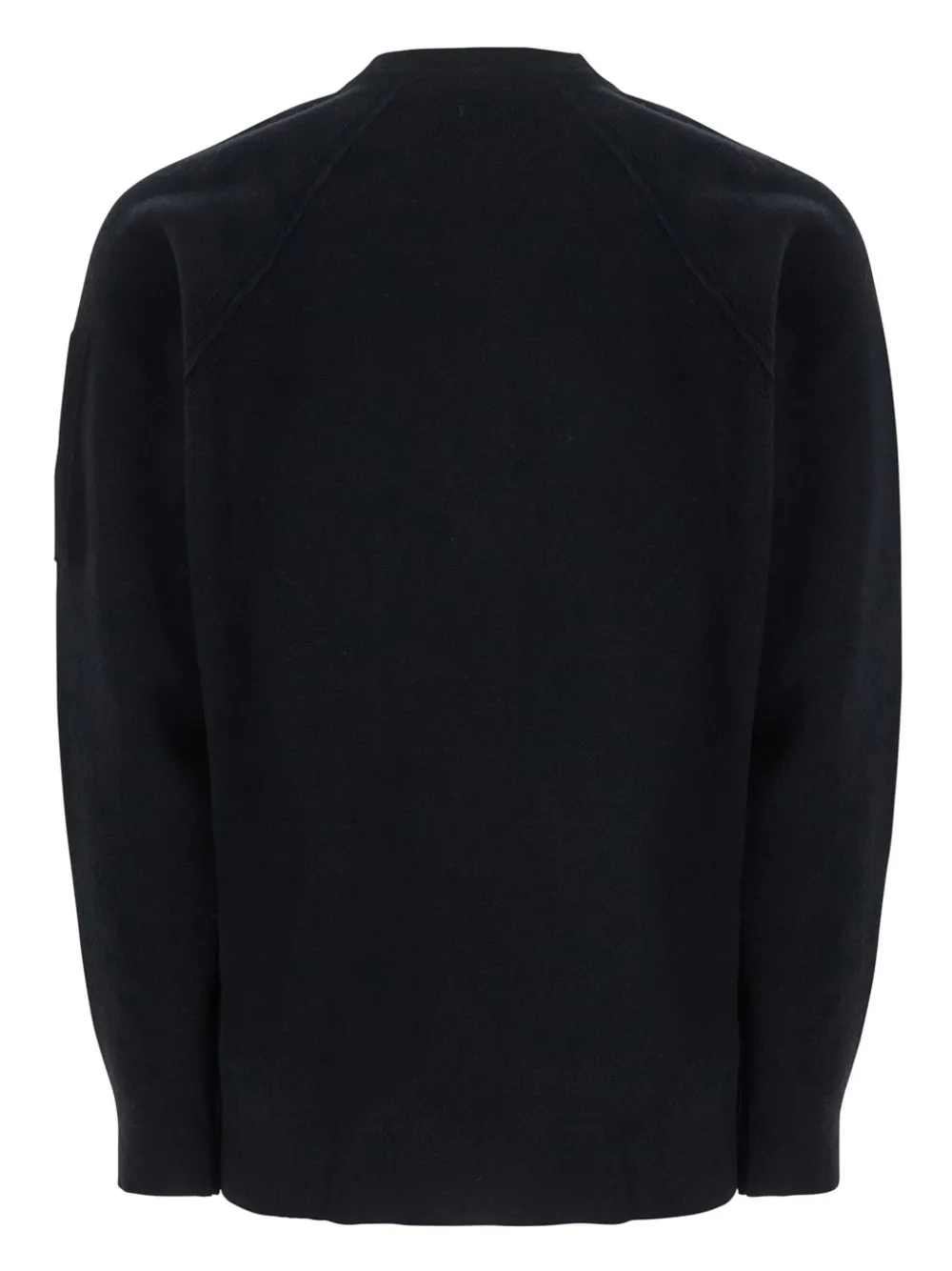 C.P. Company Trui met raglan mouwen en Lens-zak Zwart