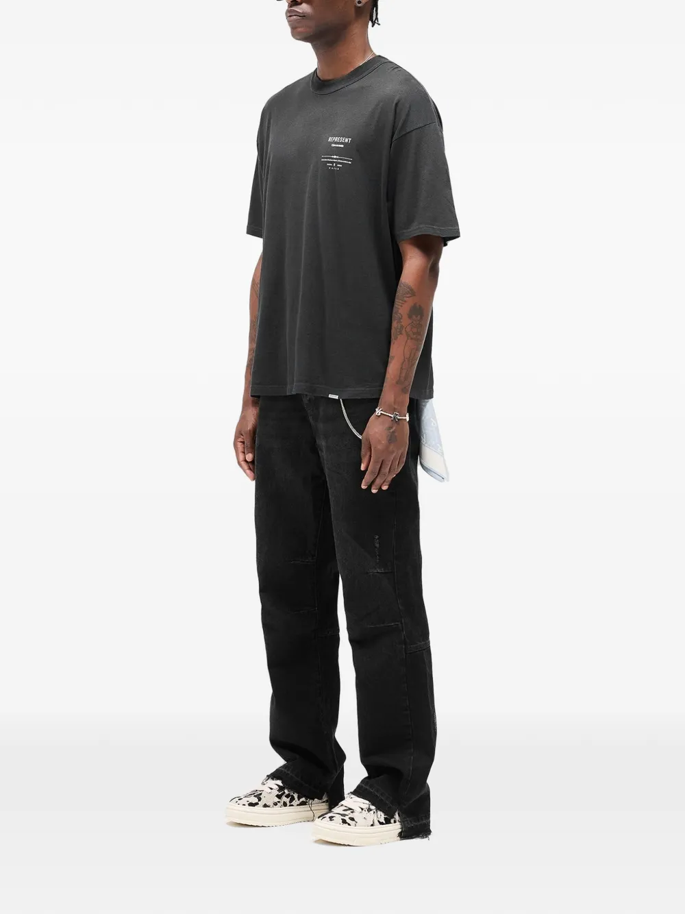 Represent T-shirt met grafische print Zwart