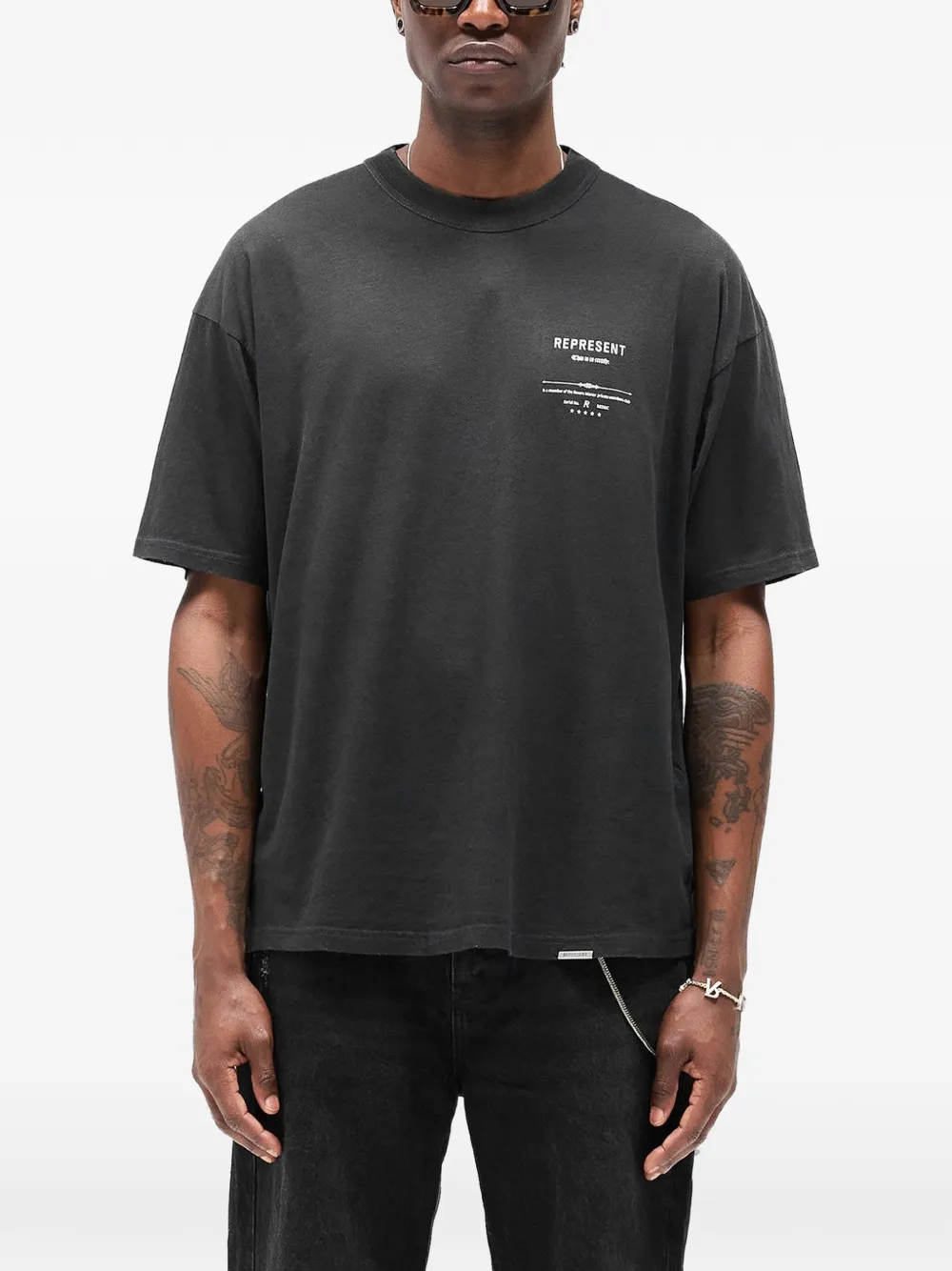 Represent T-shirt met grafische print Zwart