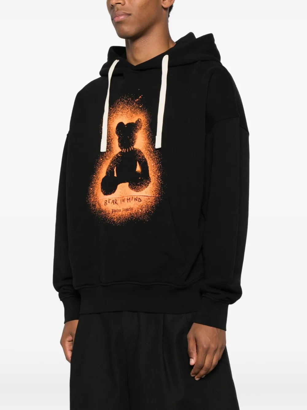 Palm Angels Hoodie met spray-effect Zwart