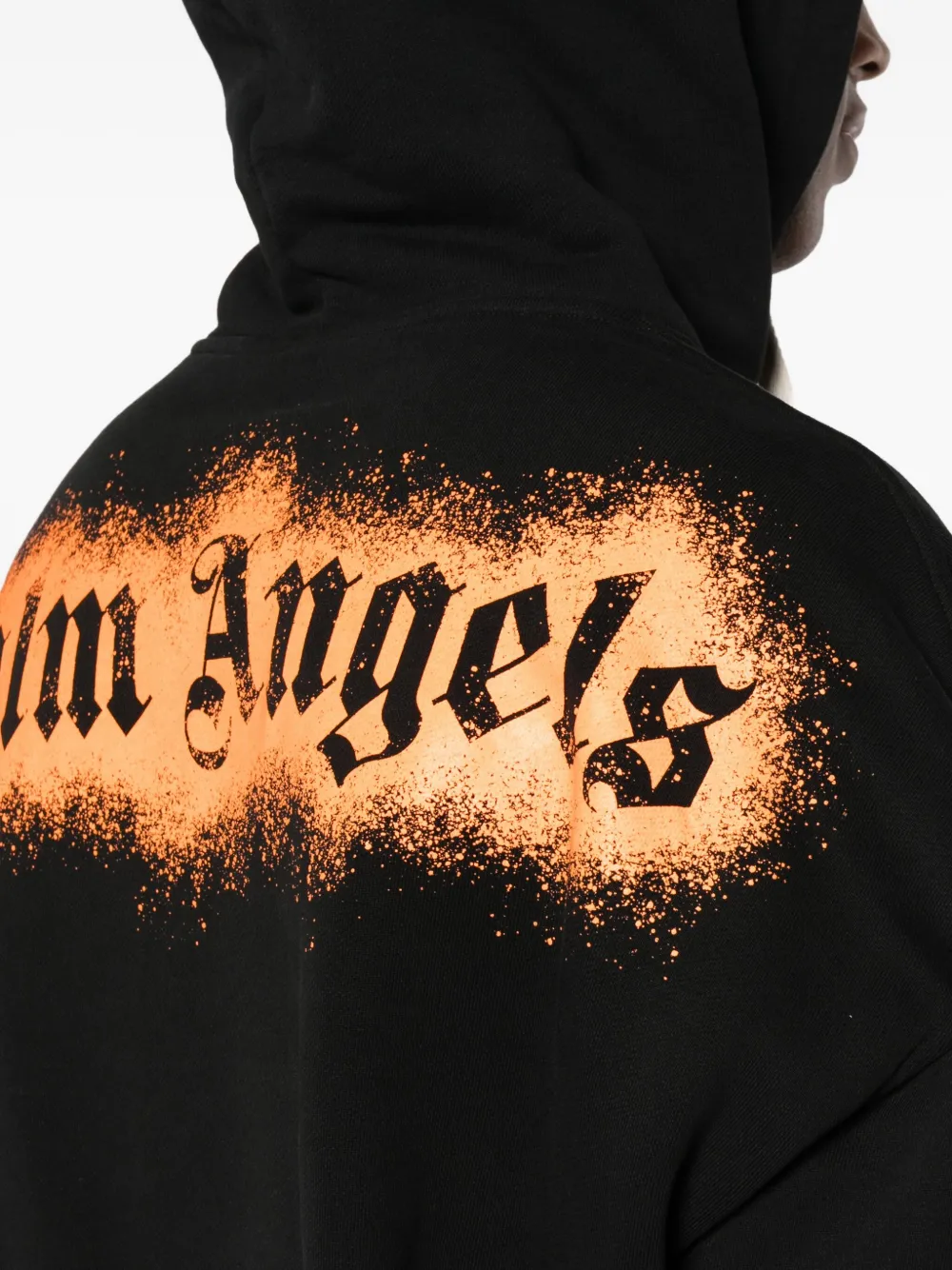 Palm Angels Hoodie met spray-effect Zwart