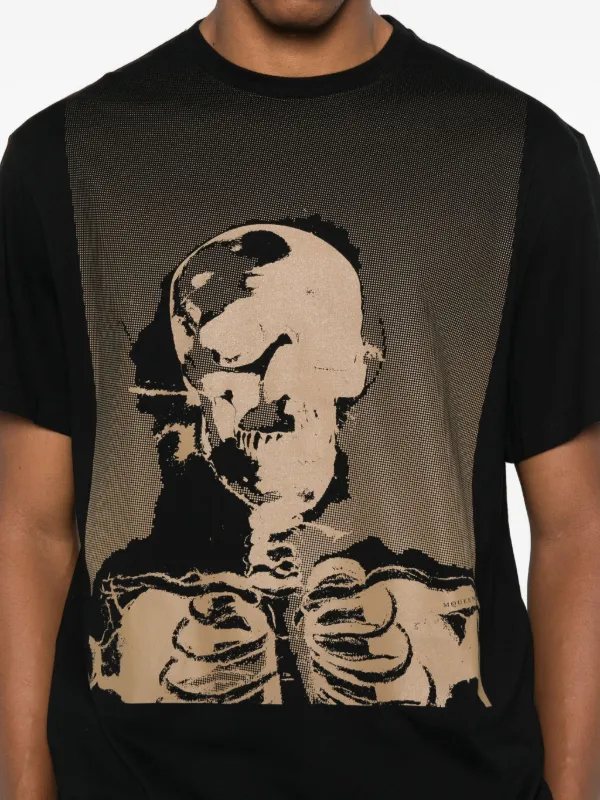 【売れ筋】Alexander McQueen プリント クルーネックTシャツ □ALEXANDER MCQUEEN - ロゴ プリント クルーネック T シャツ