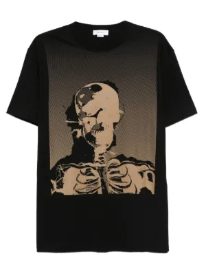 【Alexander McQUEEN】Skull short sleeve T-shirt/全国送料込み Alexander Mcqueen Skull-Print Short-Sleeved T-Shirt In Black