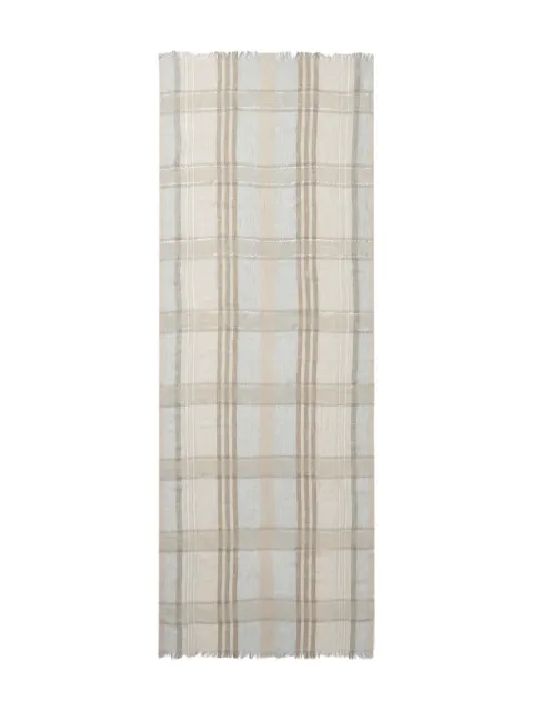 Peserico metallic plaid scarf