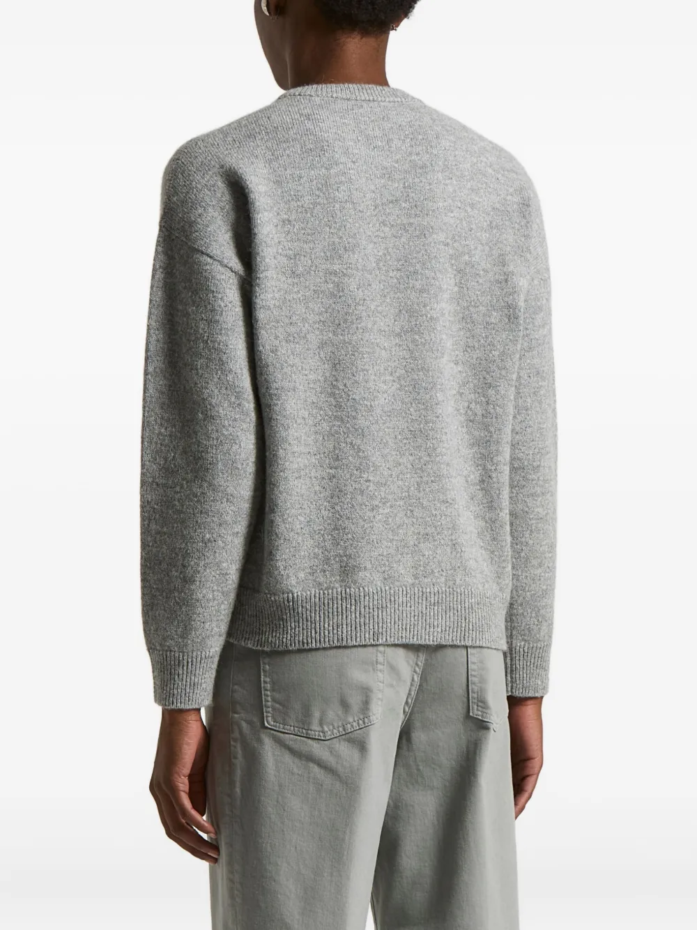Peserico Argyle Embellished Sweater In Gray