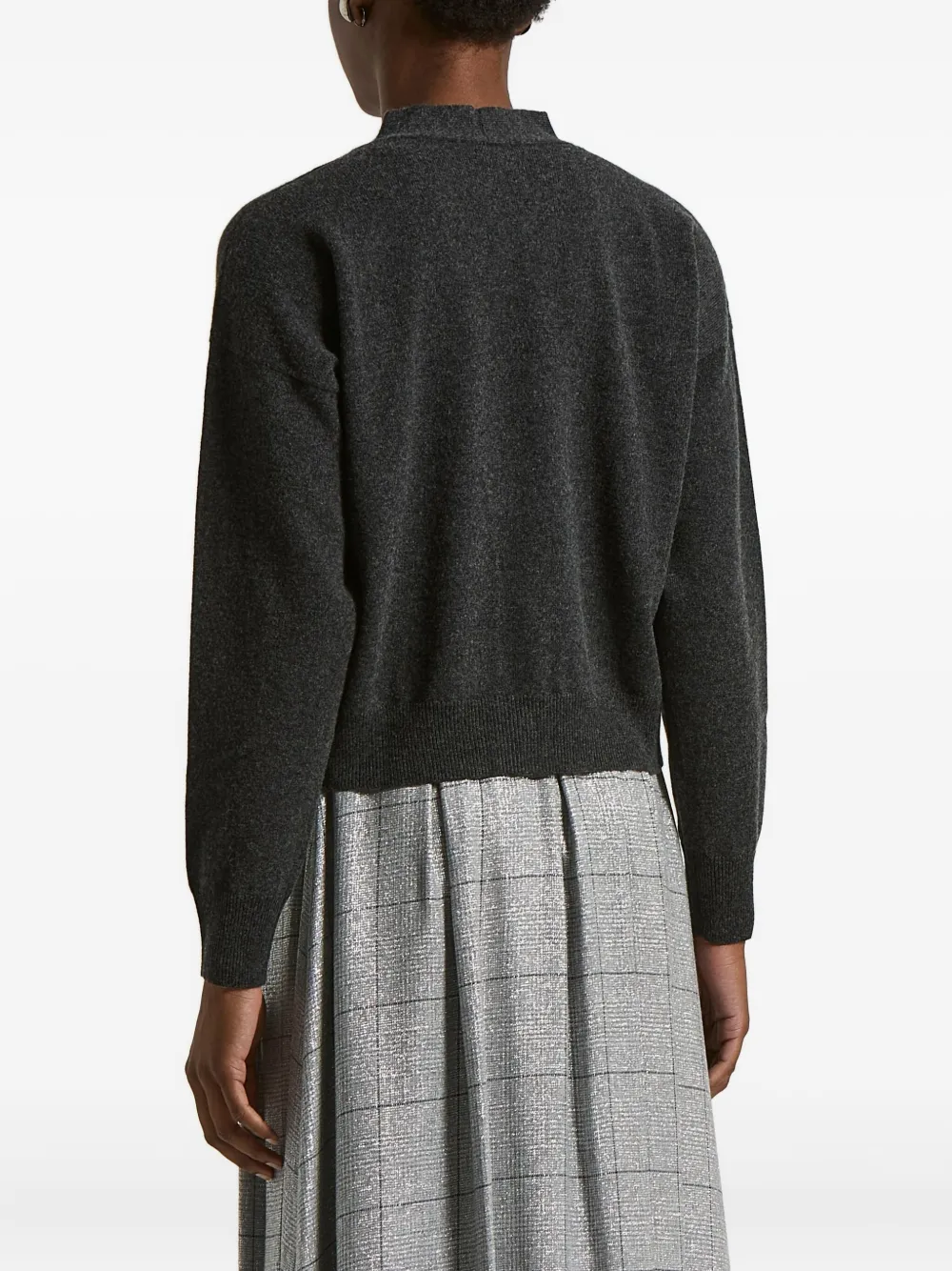 Peserico Button Embellished Cardigan In Black