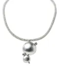 Peserico beaded-chain disc-pendant necklace - Silver