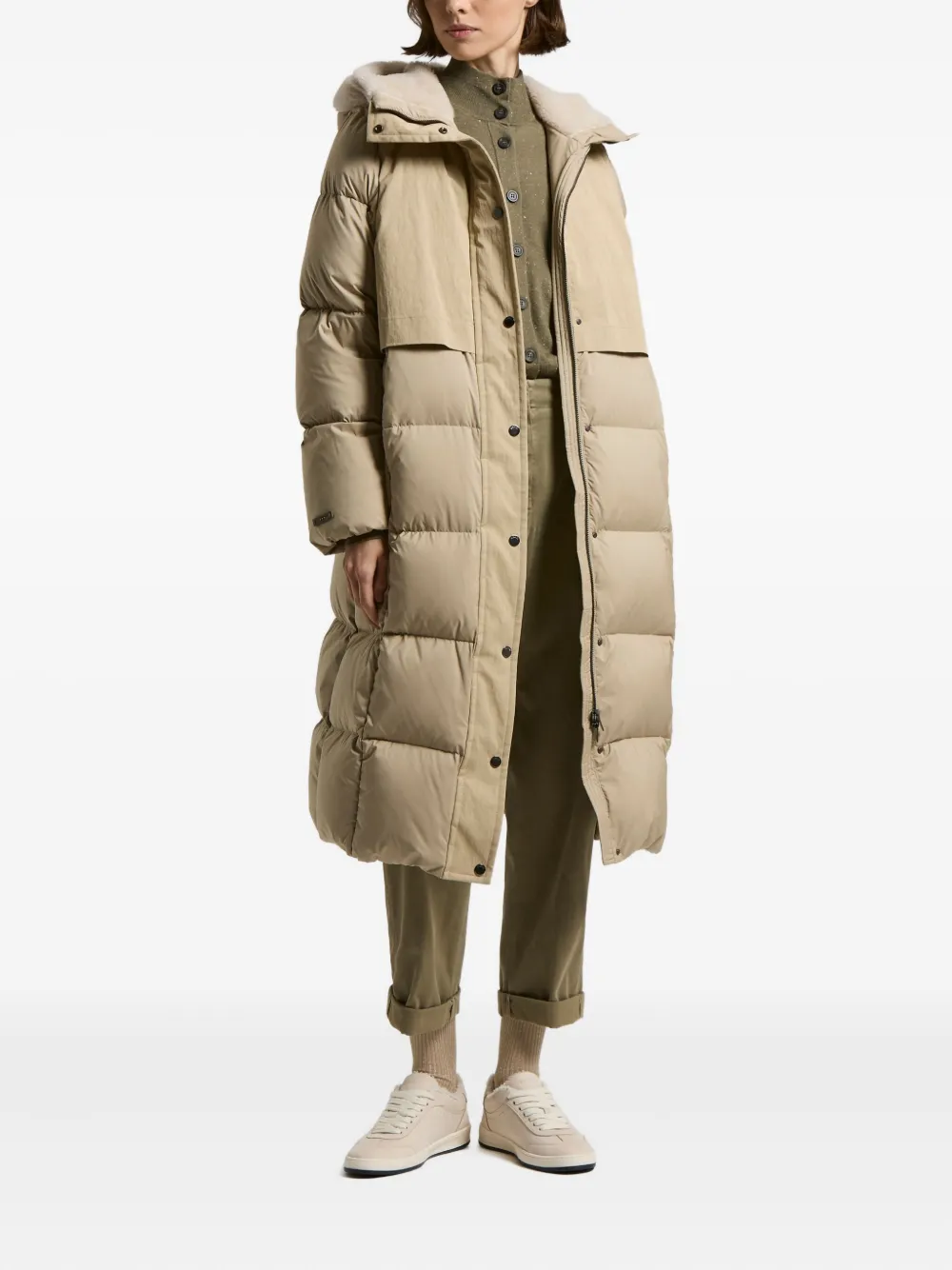 Peserico hooded quilted down coat | Single Breasted Coats | Image 2