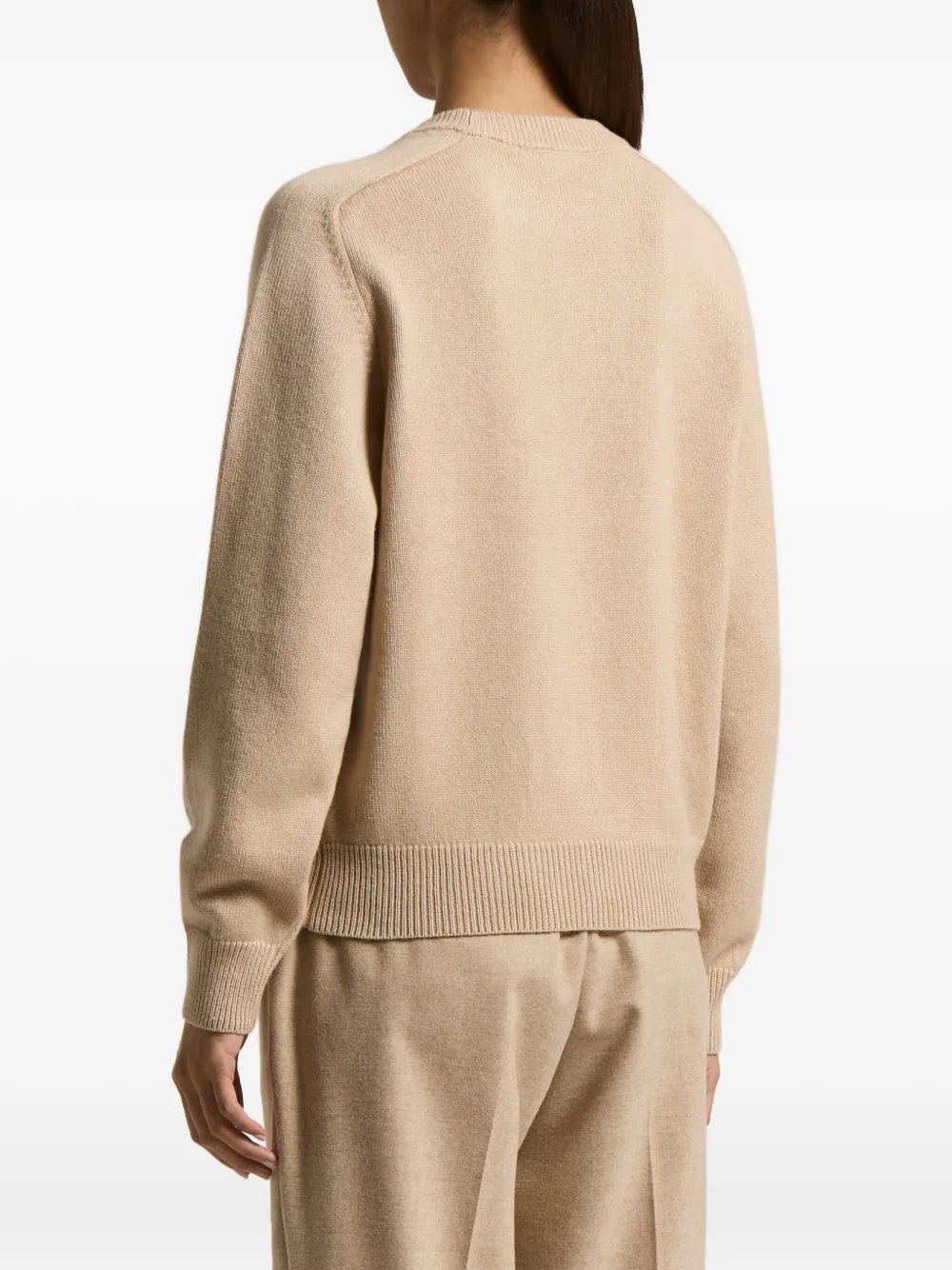 Peserico Sweater met geborduurd detail en ronde hals Beige