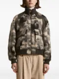 Peserico camouflage-pattern zip-front jacket - Green