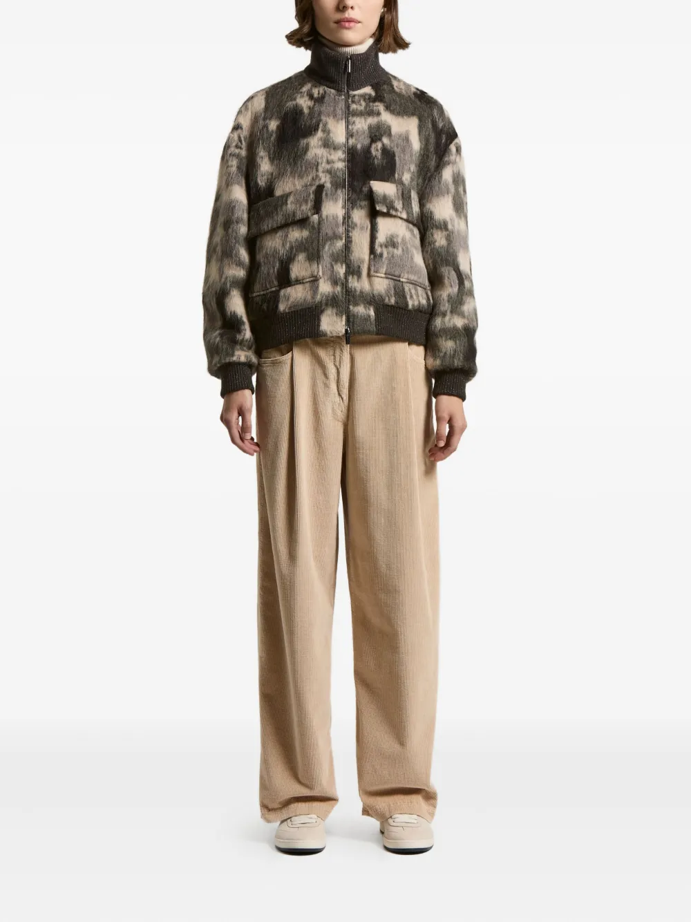 Peserico camouflage-pattern zip-front jacket | Varsity Jackets | Image 2