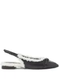Peserico slingback buckle-detail flat mules - Black