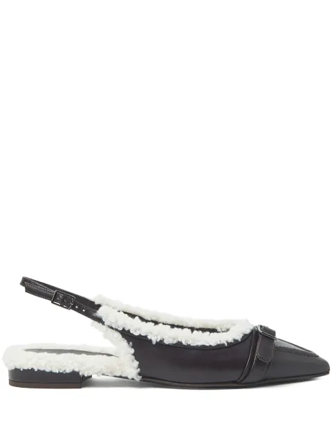 Peserico slingback buckle-detail flat mules