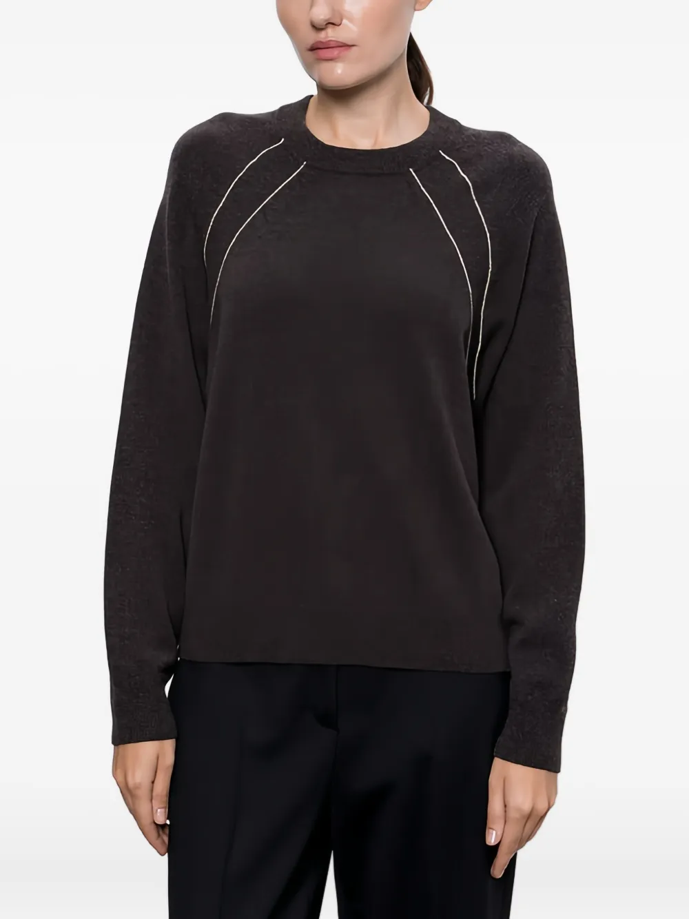 Peserico chain-trim round-neck sweater | Knitted Sweaters | Image 2