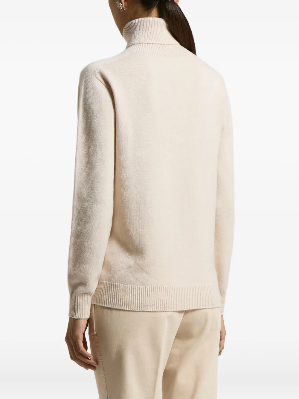 Peserico Turtleneck Cashmere Sweater In Neutral