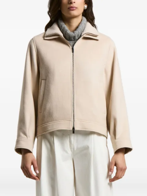 Peserico high-neck zip-front jacket 