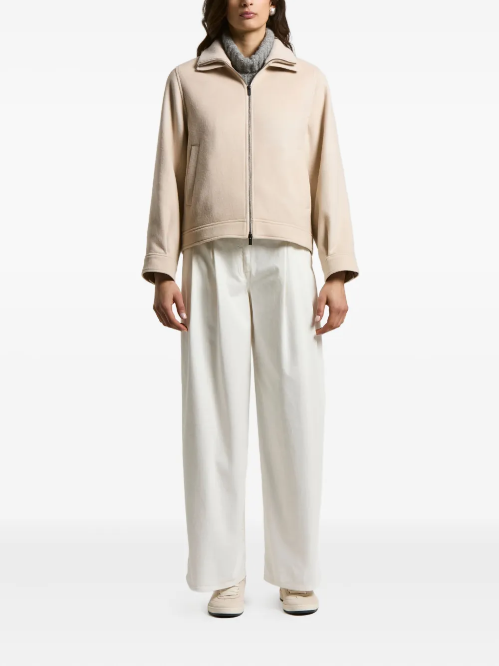 Peserico high-neck zip-front jacket | Varsity Jackets | Image 2