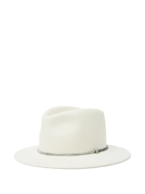 Peserico chain-trimmed fedora hat