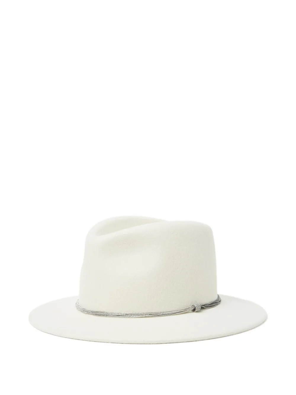 Peserico chain-trimmed fedora hat - Wit