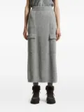 Peserico pocket-detail knit midi skirt - Grey