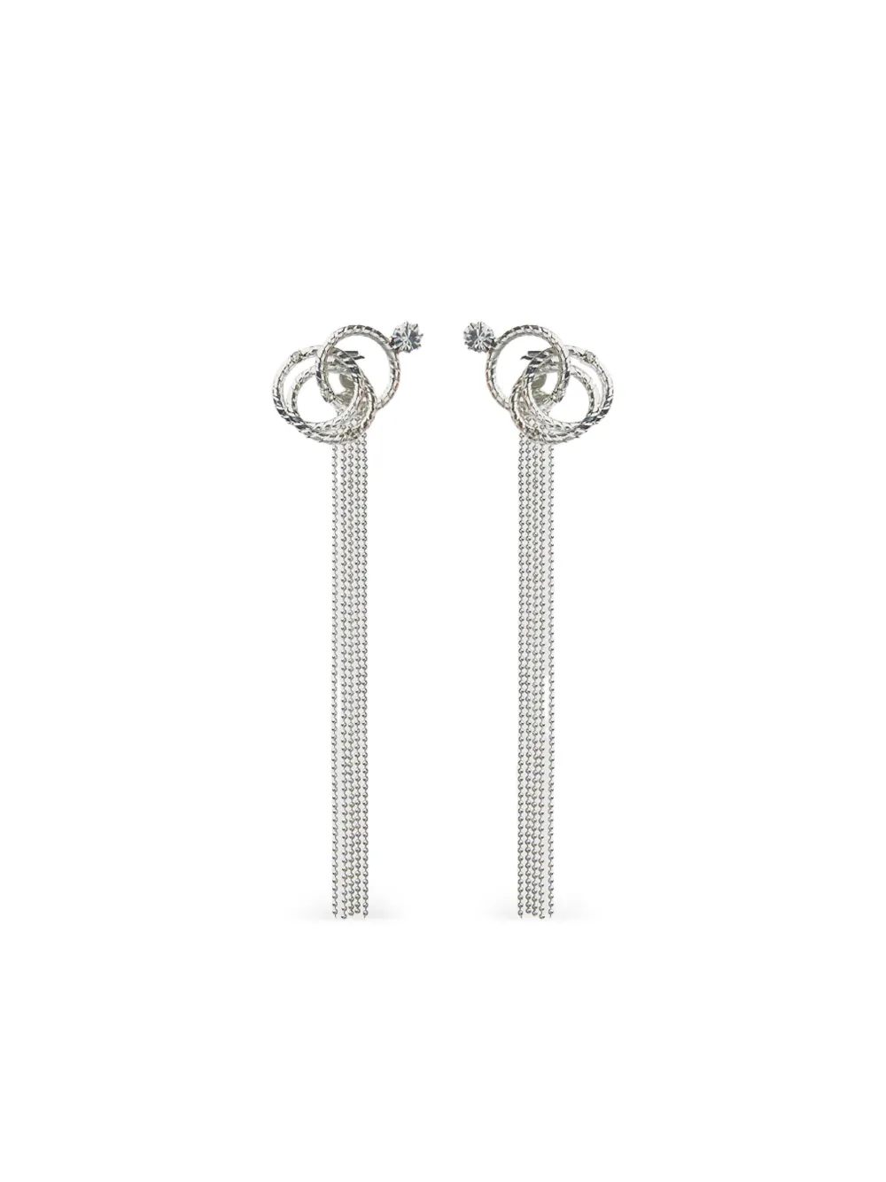 Peserico crystal-embellished chain earrings | Silver | Image 1