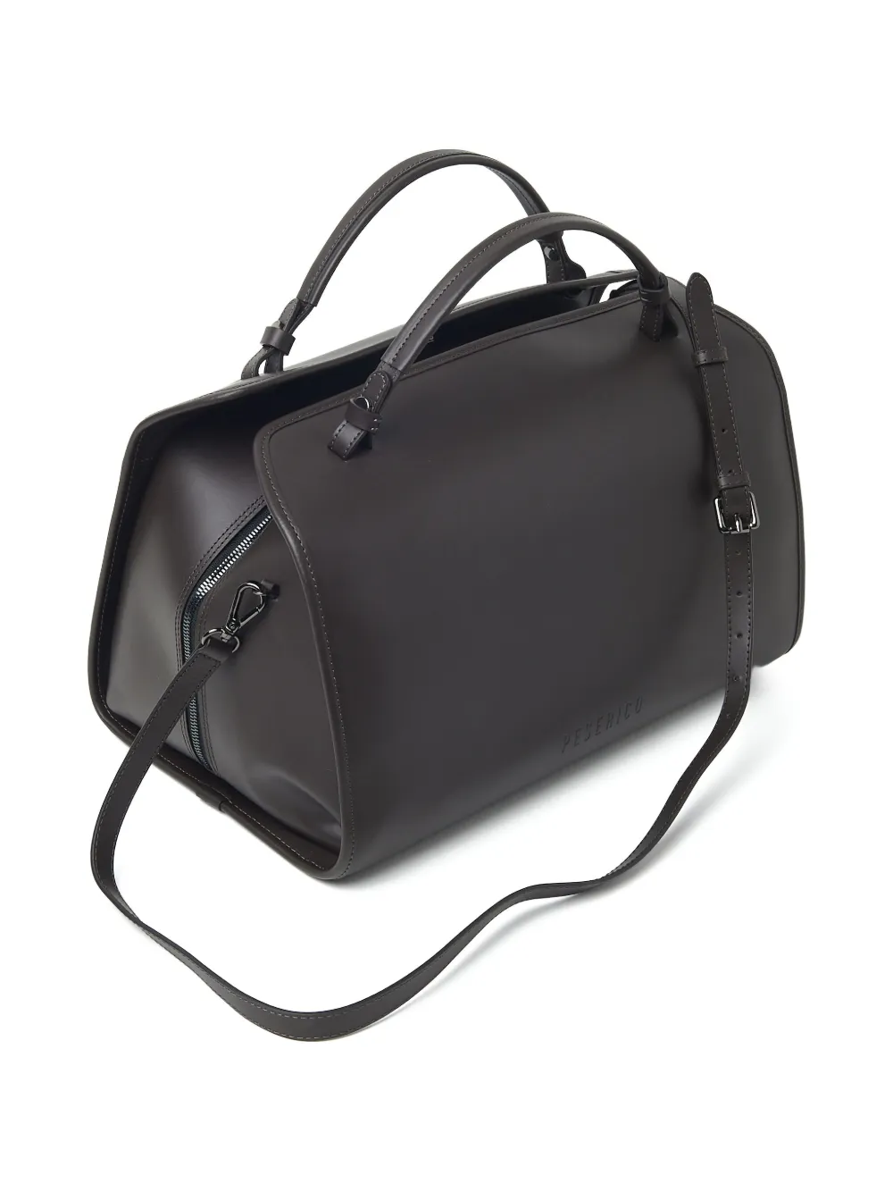 Peserico Top-handle Leather Tote Bag In Black