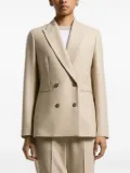 Peserico double-breasted wool blazer - Neutrals