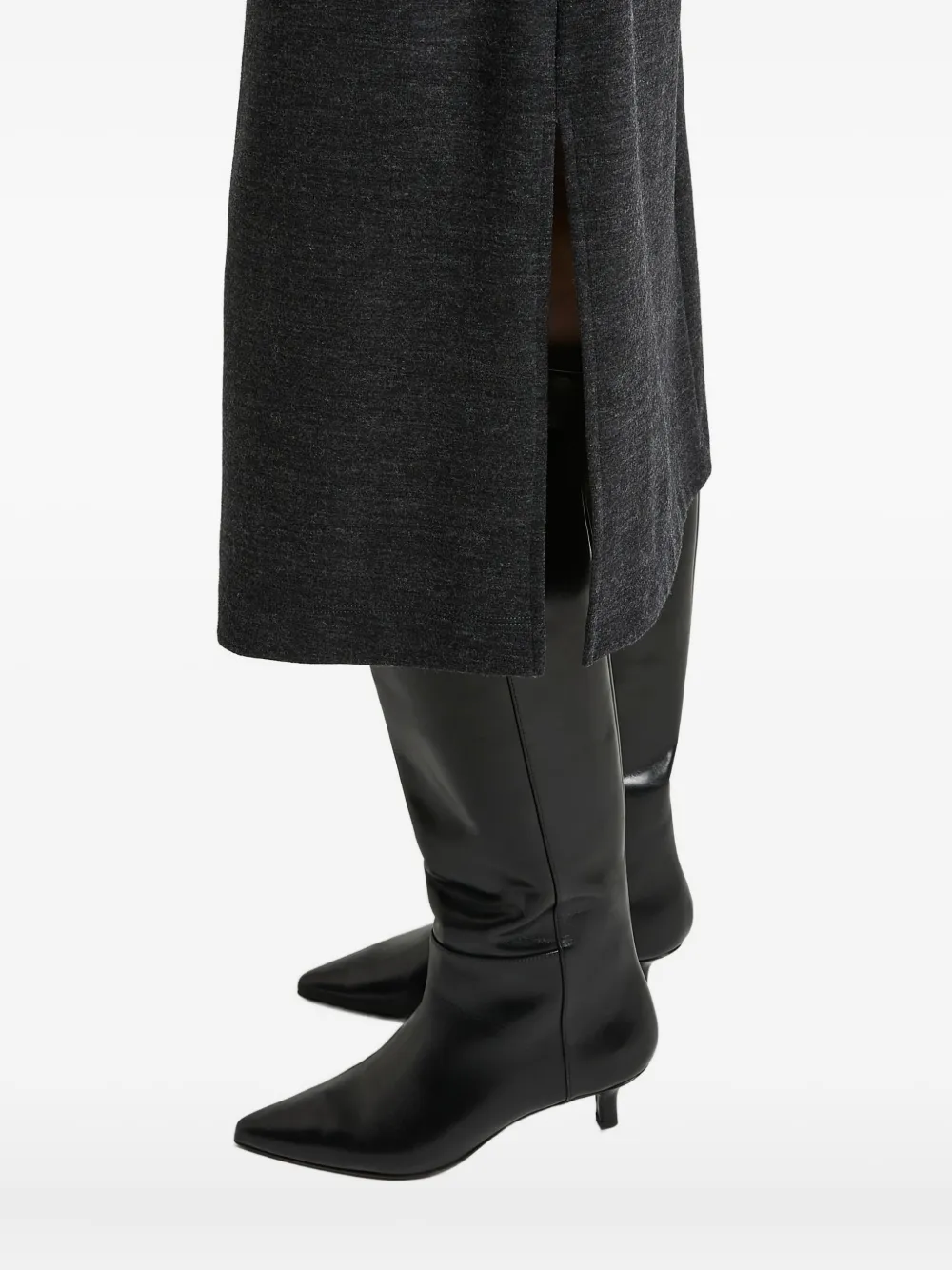 Peserico Gathered Midi Dress In Black