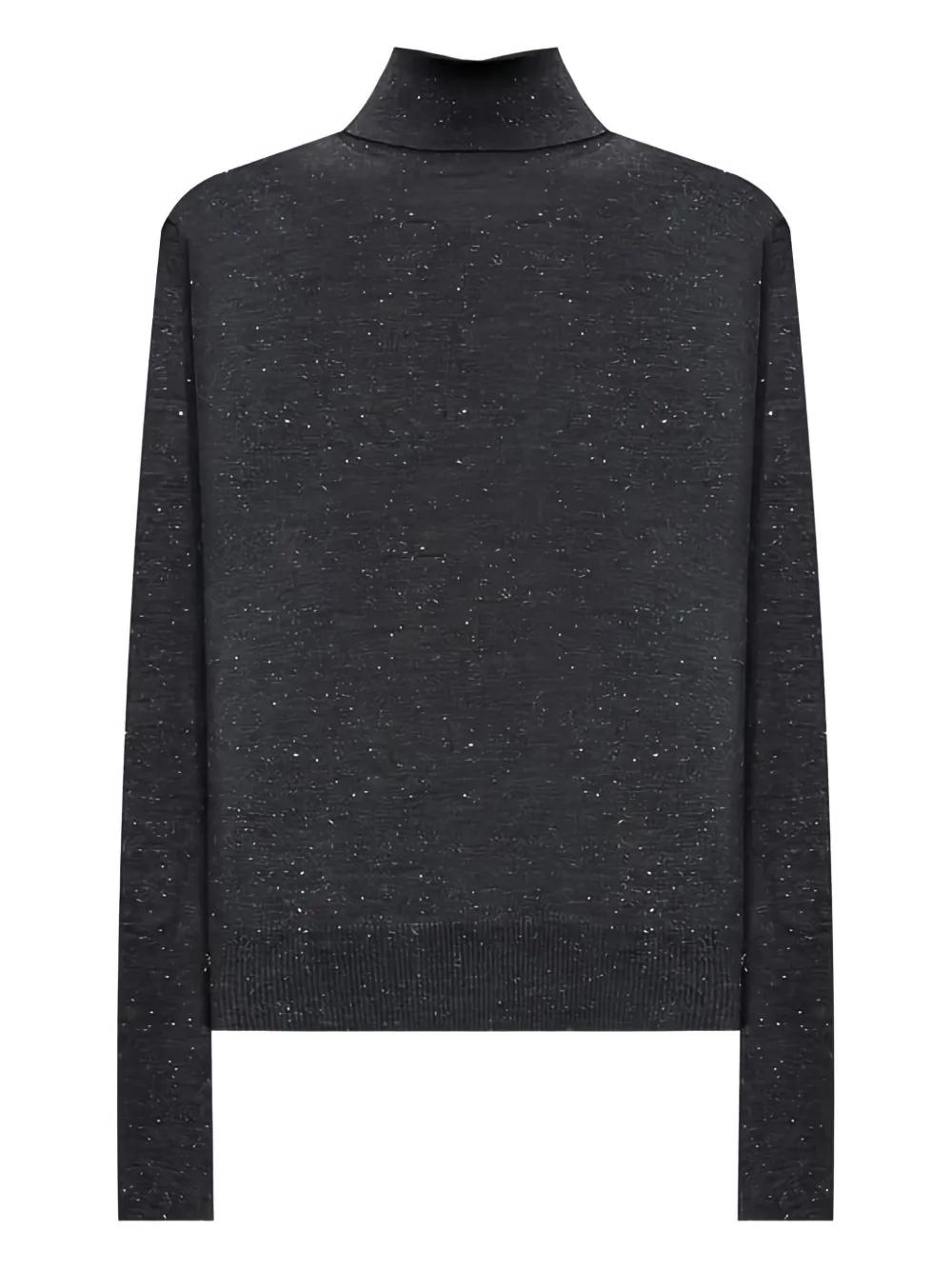 Peserico Roll-neck Sparkle-effect Top In Gray