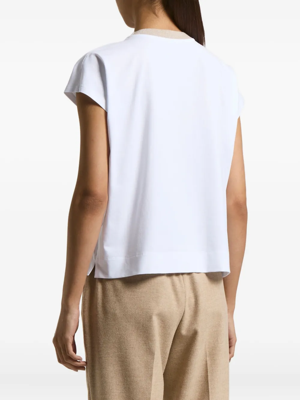 Peserico T-shirt met ronde hals Wit