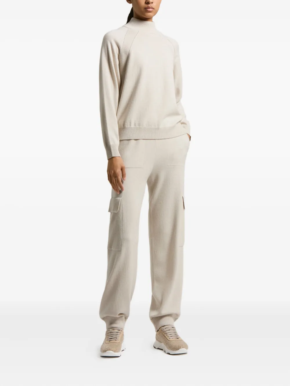 Peserico cargo-pockets knit trousers - Beige