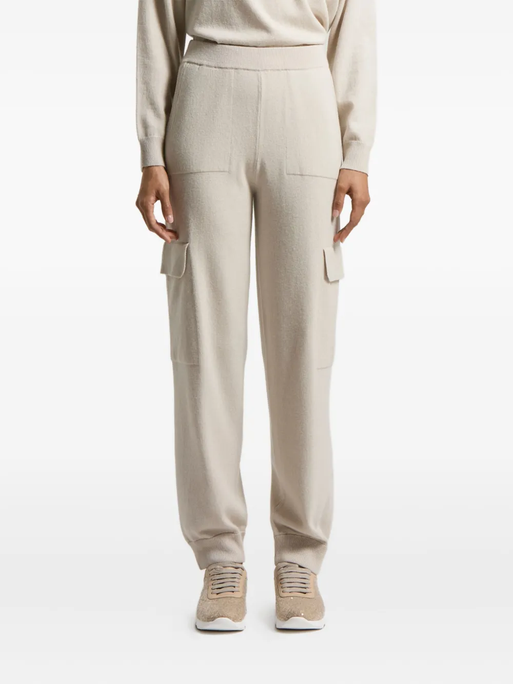 Peserico cargo-pockets knit trousers | Neutrals | Image 1