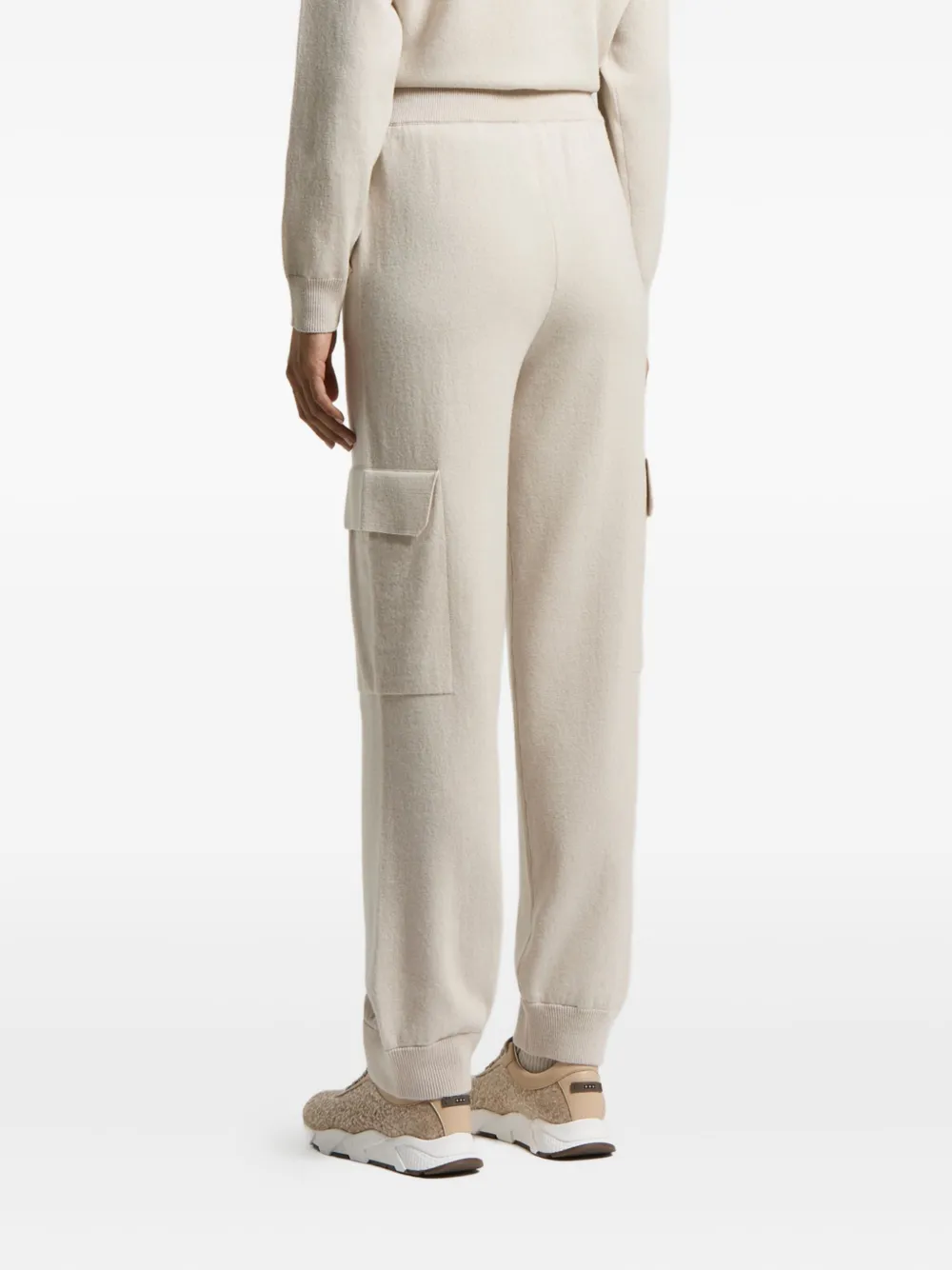 Peserico Broek met cargo zak Beige